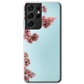 Samsung Galaxy S21 Ultra Japon Çiçeği Baskılı Uyumlu Silikon Kılıf