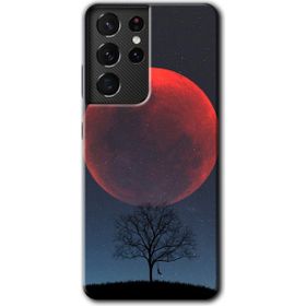 Samsung Galaxy S21 Ultra Kanlı Ay Baskılı Uyumlu Silikon Kılıf