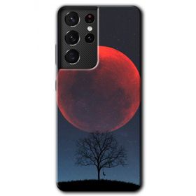 Samsung Galaxy S21 Ultra Kanlı Ay Baskılı Uyumlu Silikon Kılıf