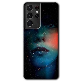 Samsung Galaxy S21 Ultra Karanlık Kadın Baskılı Uyumlu Silikon Kılıf