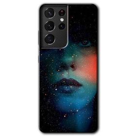Samsung Galaxy S21 Ultra Karanlık Kadın Baskılı Uyumlu Silikon Kılıf