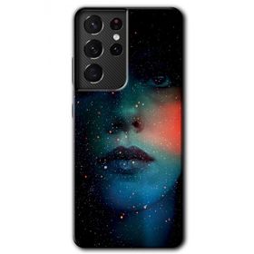 Samsung Galaxy S21 Ultra Karanlık Kadın Baskılı Uyumlu Silikon Kılıf