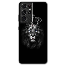 Samsung Galaxy S21 Ultra King Lion Baskılı Uyumlu Silikon Kılıf