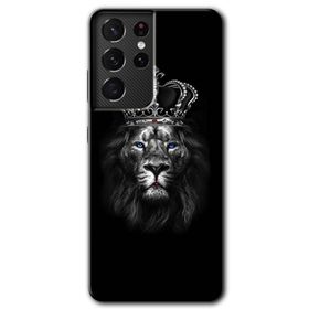 Samsung Galaxy S21 Ultra King Lion Baskılı Uyumlu Silikon Kılıf