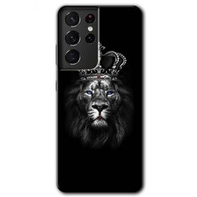 Samsung Galaxy S21 Ultra King Lion Baskılı Uyumlu Silikon Kılıf
