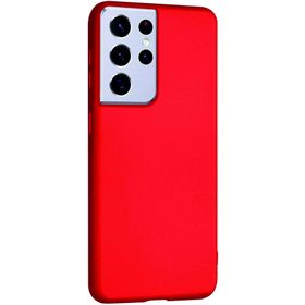 Samsung Galaxy S21 Ultra Kırmızı Uyumlu Silikon Kılıf