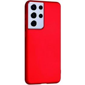 Samsung Galaxy S21 Ultra Kırmızı Uyumlu Silikon Kılıf
