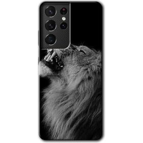 Samsung Galaxy S21 Ultra Lion Baskılı Uyumlu Silikon Kılıf