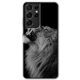 Samsung Galaxy S21 Ultra Lion Baskılı Uyumlu Silikon Kılıf