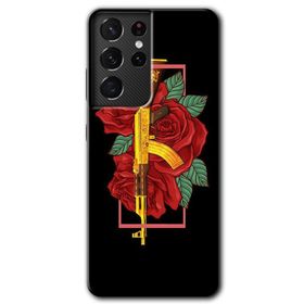 Samsung Galaxy S21 Ultra Samurai Girl Baskılı Uyumlu Silikon Kılıf