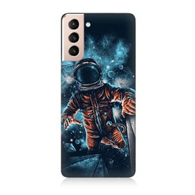 Samsung Galaxy S21 Uyumlu Astronot Baskılı Silikon Kılıf