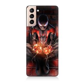 Samsung Galaxy S21 Uyumlu Örümcek Adam Baskılı Silikon Kılıf