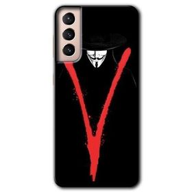 Samsung Galaxy S21 V For Baskılı Uyumlu Silikon Kılıf