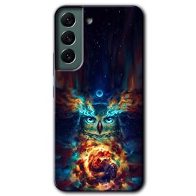 Samsung Galaxy S22 Ballı Baykuş Baskılı Uyumlu Silikon Kılıf