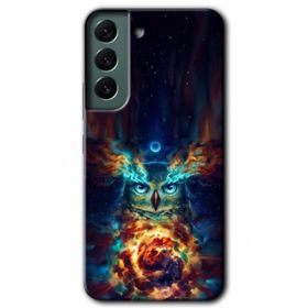 Samsung Galaxy S22- Ballı Baykuş Kılıf HD Desen Baskılı Arka Kapak