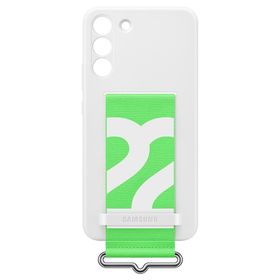 Samsung Galaxy S22+ Beyaz Kayışlı Silikon Kılıf