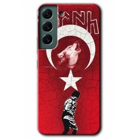 Samsung Galaxy S22 Bozkurt Atam Kılıf HD Desen Baskılı Arka Kapak