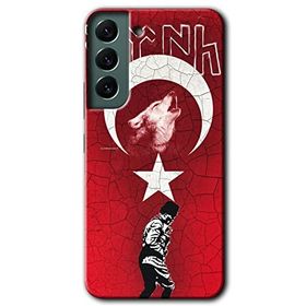 Samsung Galaxy S22 Bozkurt Atam Kılıf HD Desen Baskılı Arka Kapak
