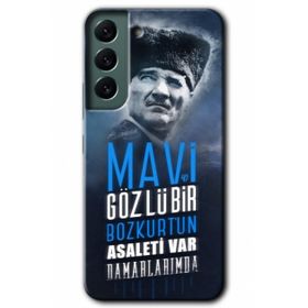 Samsung Galaxy S22 - Bozkurt Atatürk Kılıf HD Desen Baskılı Arka Kapak