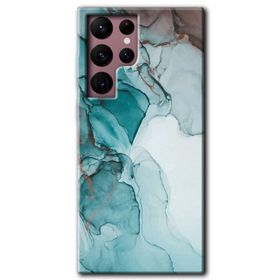 Samsung Galaxy S22- Buzul Mermer Kılıf HD Desen Baskılı Arka Kapak