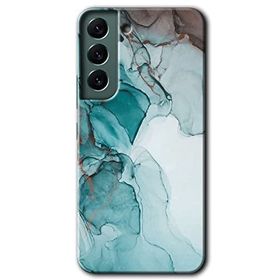 Samsung Galaxy S22- Buzul Mermer Kılıf HD Desen Baskılı Arka Kapak
