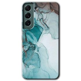 Samsung Galaxy S22- Buzul Mermer Kılıf HD Desen Baskılı Arka Kapak