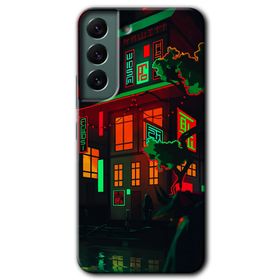 Samsung Galaxy S22 China Street Baskılı Uyumlu Silikon Kılıf
