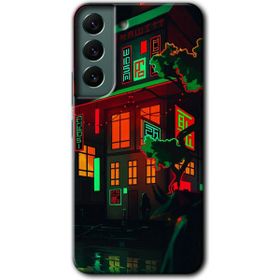 Samsung Galaxy S22 China Street Baskılı Uyumlu Silikon Kılıf