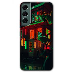 Samsung Galaxy S22 China Street Baskılı Uyumlu Silikon Kılıf
