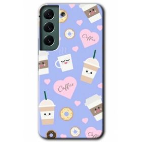 Samsung Galaxy S22 Coffee Cake Kılıf HD Desen Baskılı Arka Kapak