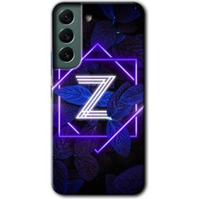 Samsung Galaxy S22 Dark Neon Yaprak Z Harfi Baskılı Uyumlu Silikon Kılıf