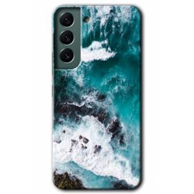 Samsung Galaxy S22 - Deniz Kıyısı Kılıf HD Desen Baskılı Arka Kapak