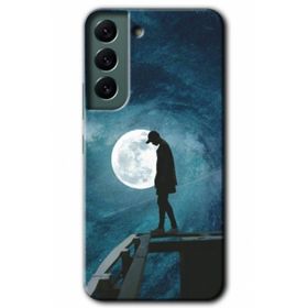 Samsung Galaxy S22- Dolunay Yalnızlık Kılıf HD Desen Baskılı Arka Kapak