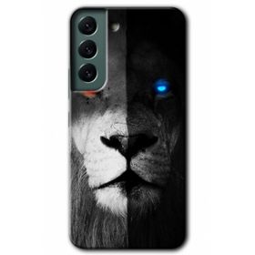 Samsung Galaxy S22- Fire and Ice Lion Kılıf HD Desen Baskılı Arka Kapak