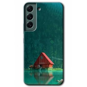 Samsung Galaxy S22- House In WoodsKılıf HD Desen Baskılı Arka Kapak