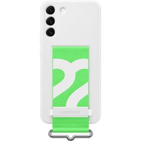 Samsung Galaxy S22 Kayışlı Silikon Beyaz Telefon Kılıf