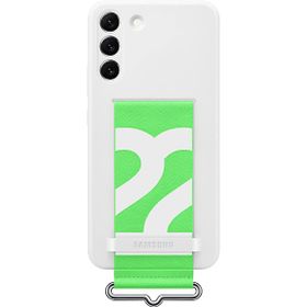 Samsung Galaxy S22 Kayışlı Silikon Beyaz Telefon Kılıf