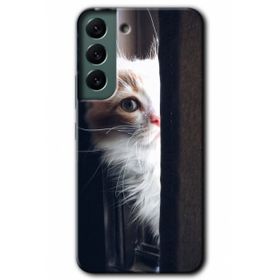 Samsung Galaxy S22- Kedi Bakışı Kılıf HD Desen Baskılı Arka Kapak