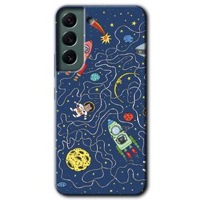 Samsung Galaxy S22 Kedi Galaksi Baskılı Uyumlu Silikon Kılıf