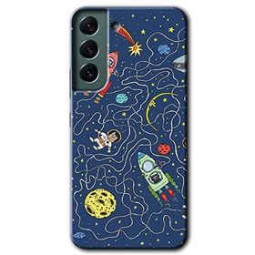 Samsung Galaxy S22 Kedi Galaksi Baskılı Uyumlu Silikon Kılıf
