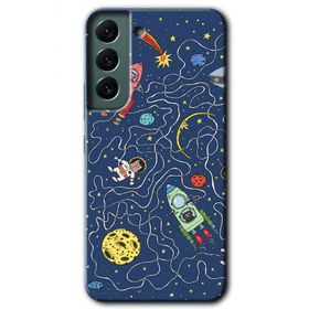 Samsung Galaxy S22 Kedi Galaksi Baskılı Uyumlu Silikon Kılıf