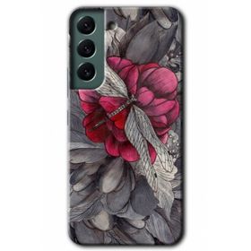 Samsung Galaxy S22- kelebek Ömrü Kılıf HD Desen Baskılı Arka Kapak
