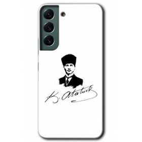 Samsung Galaxy S22 - Kemal Atatürk İmza Kılıf HD Desen Baskılı Arka Kapak