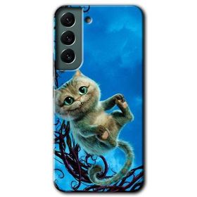 Samsung Galaxy S22 Kılıf HD Çılgın Kedi Desen Baskılı Arka Kapak