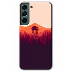 Samsung Galaxy S22 Kılıf HD Gözlem Kulesi Desen Baskılı Arka Kapak