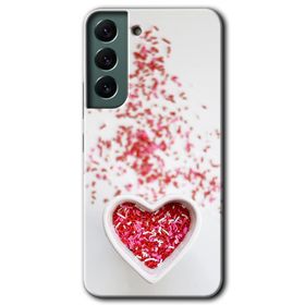 Samsung Galaxy S22 Kılıf HD- Kalpli Şekerleme Desen Baskılı Arka Kapak