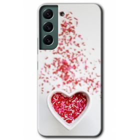 Samsung Galaxy S22 Kılıf HD- Kalpli Şekerleme Desen Baskılı Arka Kapak