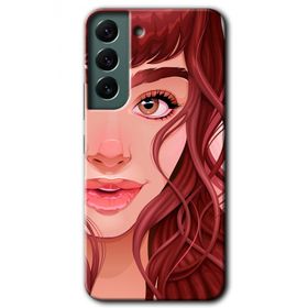 Samsung Galaxy S22 Kızıl Kız Baskılı Uyumlu Silikon Kılıf