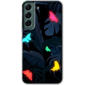 Samsung Galaxy S22 Lighter Butterfly Baskılı Uyumlu Silikon Kılıf