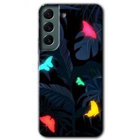 Samsung Galaxy S22 Lighter Butterfly Baskılı Uyumlu Silikon Kılıf